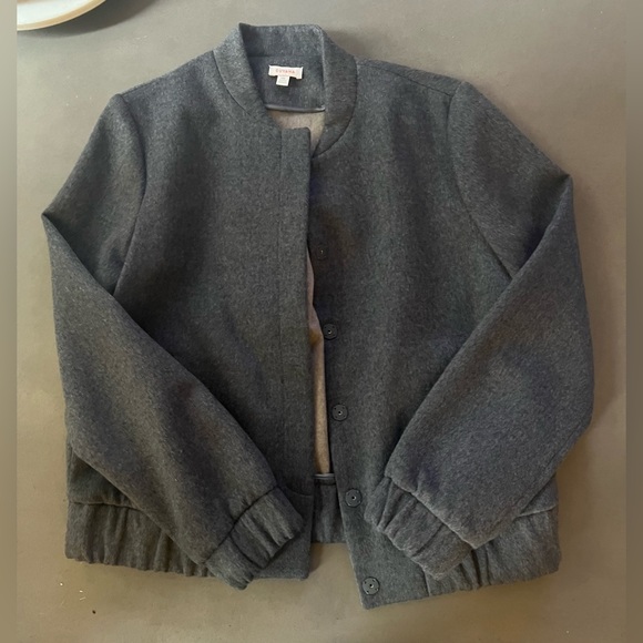 Cuyana wool bomber jacket grey - Picture 2 of 6
